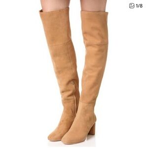 loeffler randall knee high suede boots